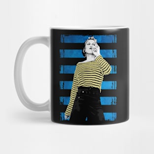 Madonna Vintage Halftone-True Blue Stripes Mug